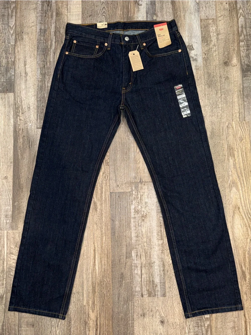 Men's Levi Strauss 505 Regular Fit Dark Indigo Jeans